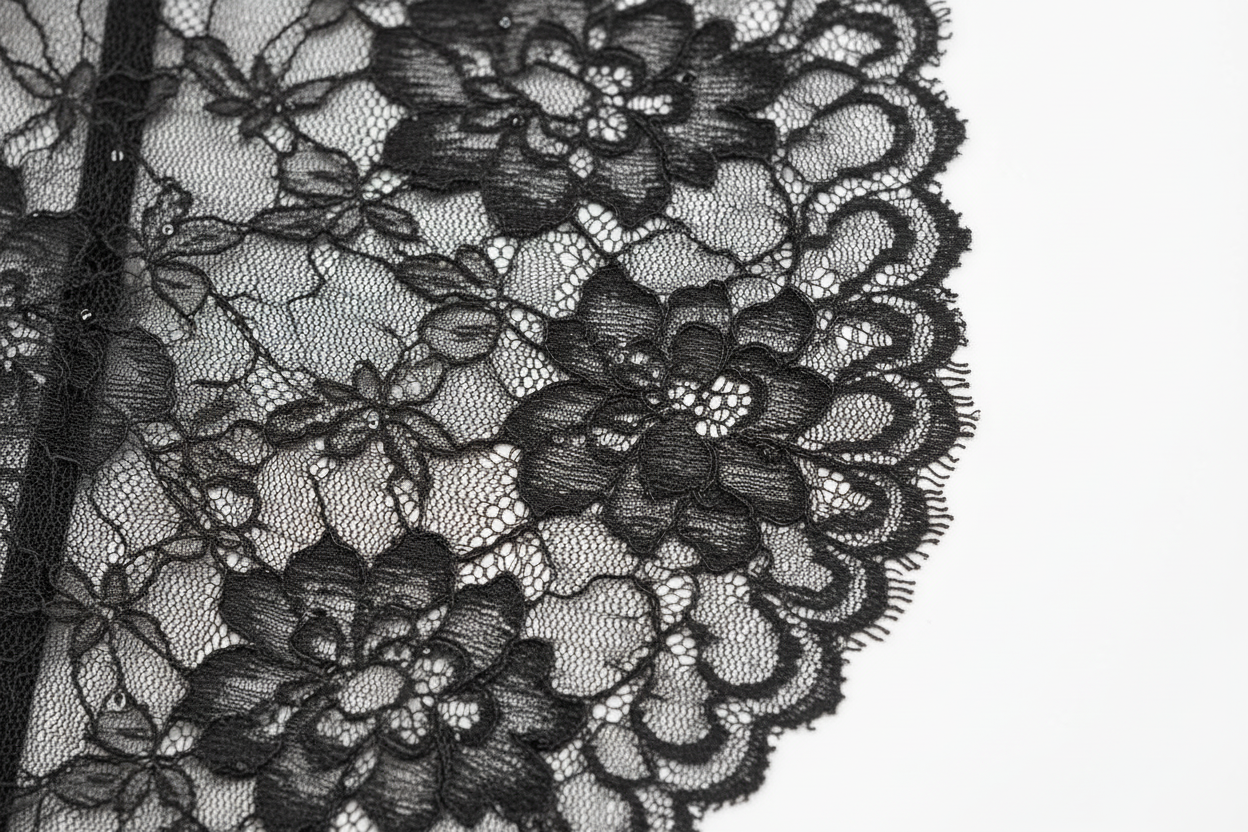 Textura encaje negro